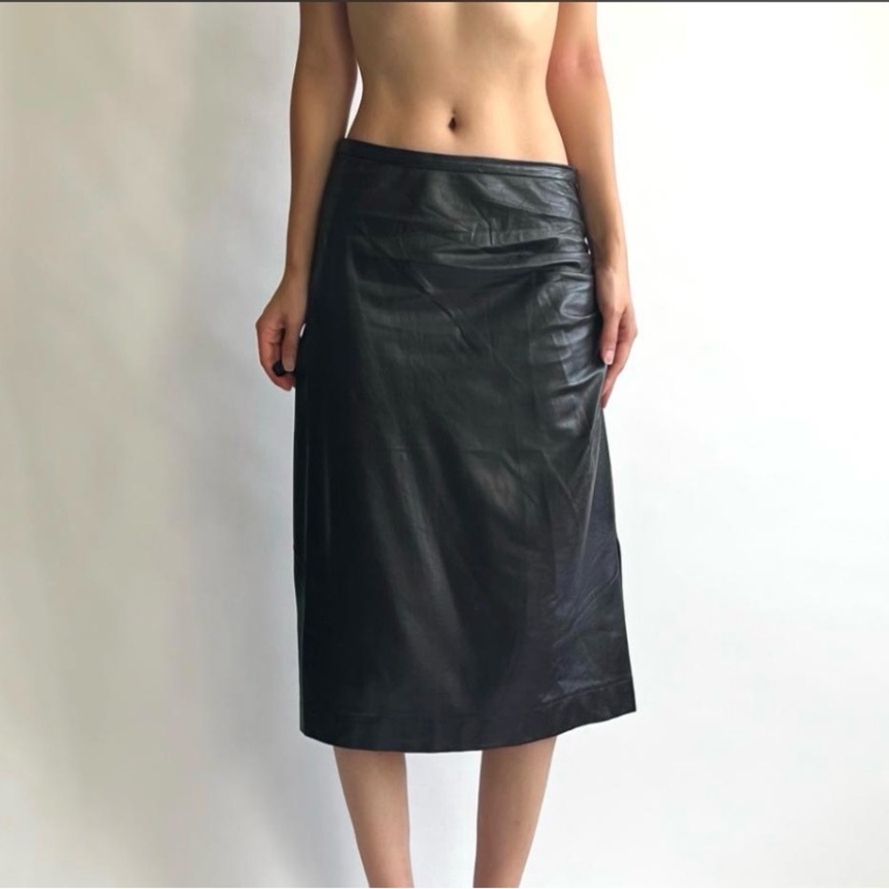 Sportmax Leather Skirt